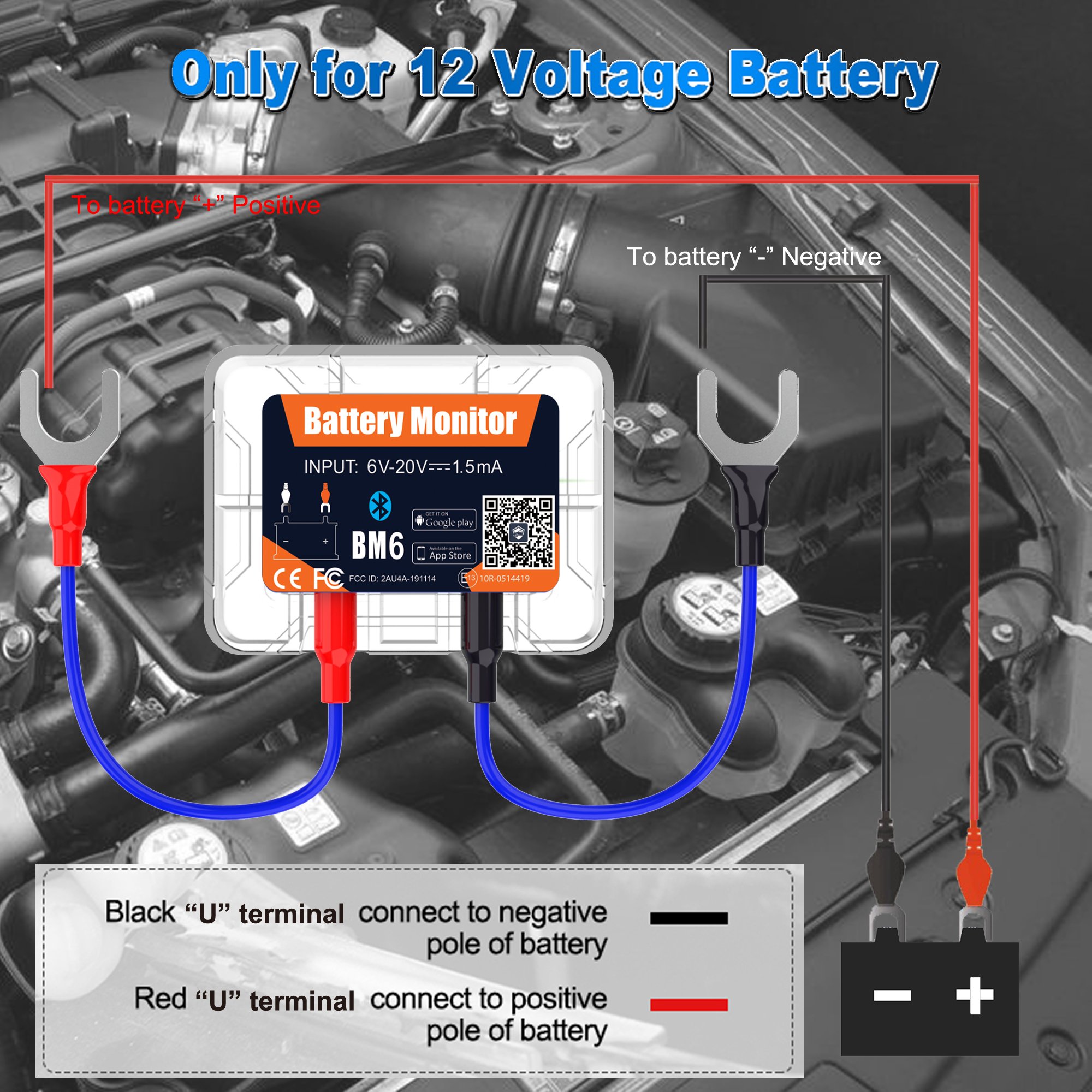 Battery Monitoring Gps Tracker Map Google Android Customize OEM Automotive battery tester IOS APP BM6