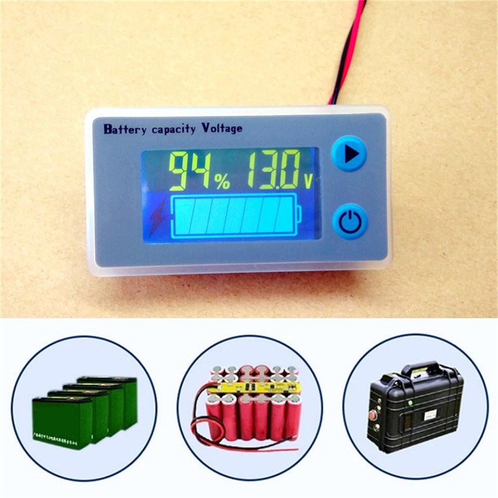 10-100V Universal LCD Car Acid Lead Lithium Battery Capacity Indicator Digital Voltmeter Voltage Tester Monitor JS-C33