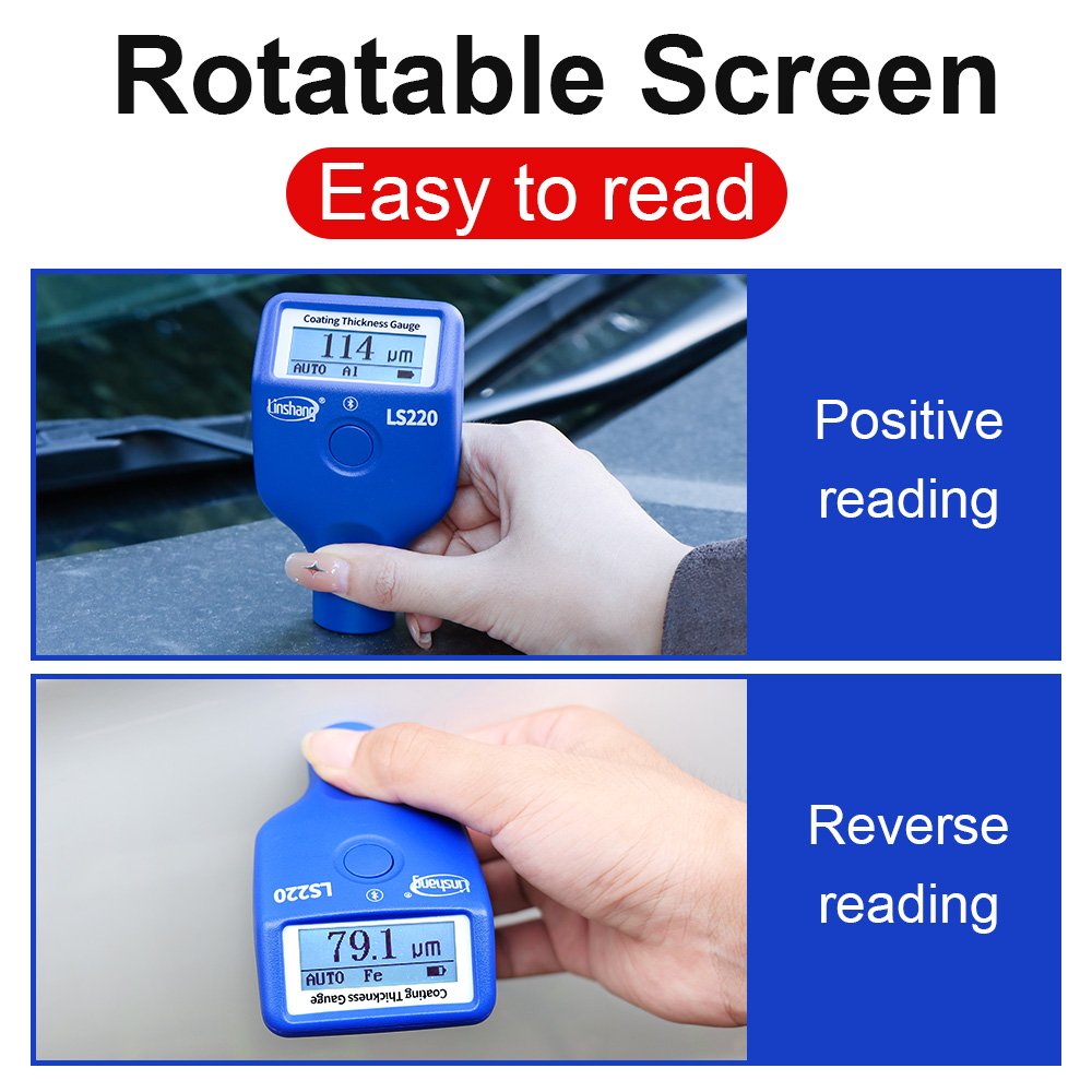 On Sale LS220 Paint Thickness Tester Portable Digital Car Paint Coating Thickness Gauge for Cars