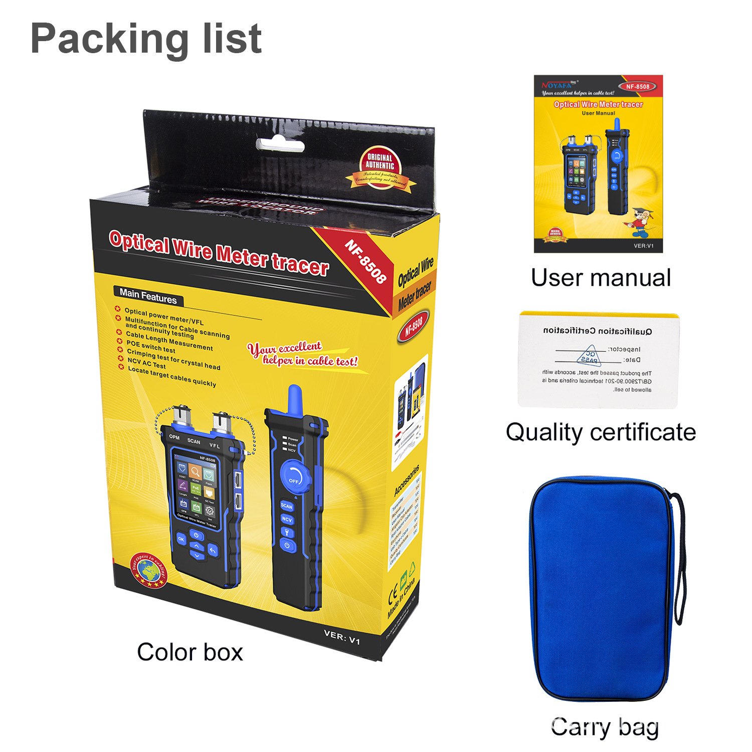 PM-8508 Multi-function RJ45 RJ11 Telephone LAN Cable Tester Electric Wire Tracker Tracer Line Finder