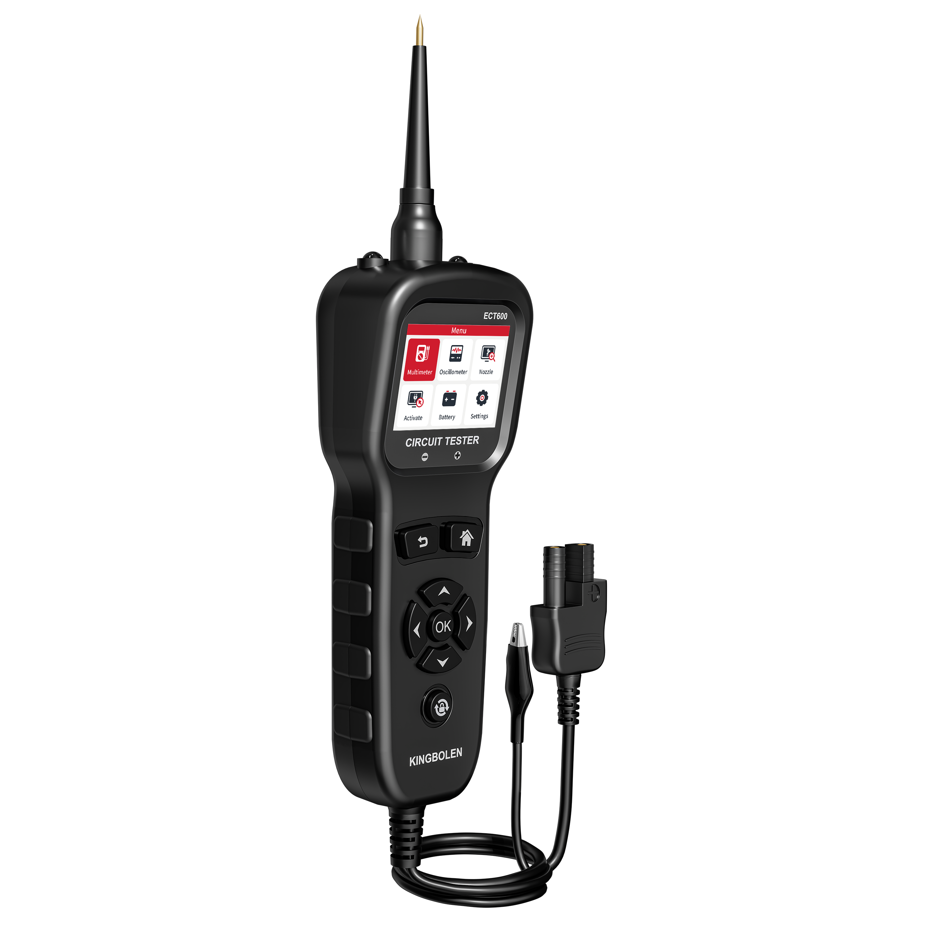 Kingbolen New ECT600 Vehicle Circuit Tester 12-24V Car Battery Tester Multimeter Oscilloscope Power Circuit Probe Kit