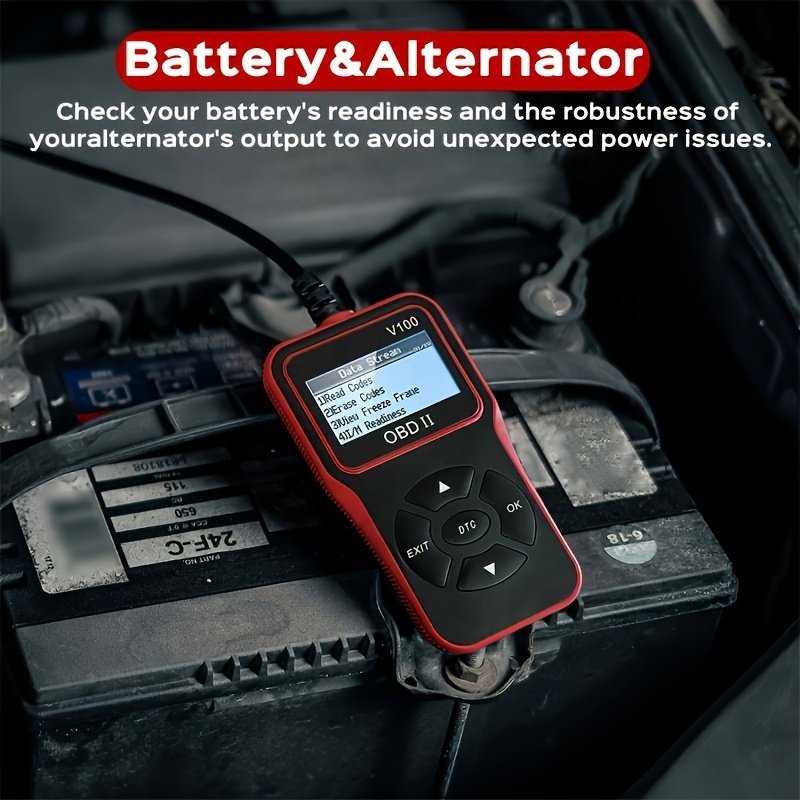 OBD2 Diagnostic Scanner Tool Advanced Code Reader Engine Fault Detector, Battery Tester, I/M Readiness Checker, and Code Eraser