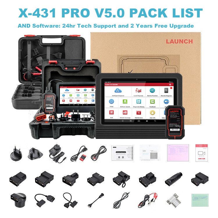 Launch X431 Pro V 5.0 OBD2 Scanner Full System Intelligent Diagnostic Tool High Quality English Support Multiple Vehicle