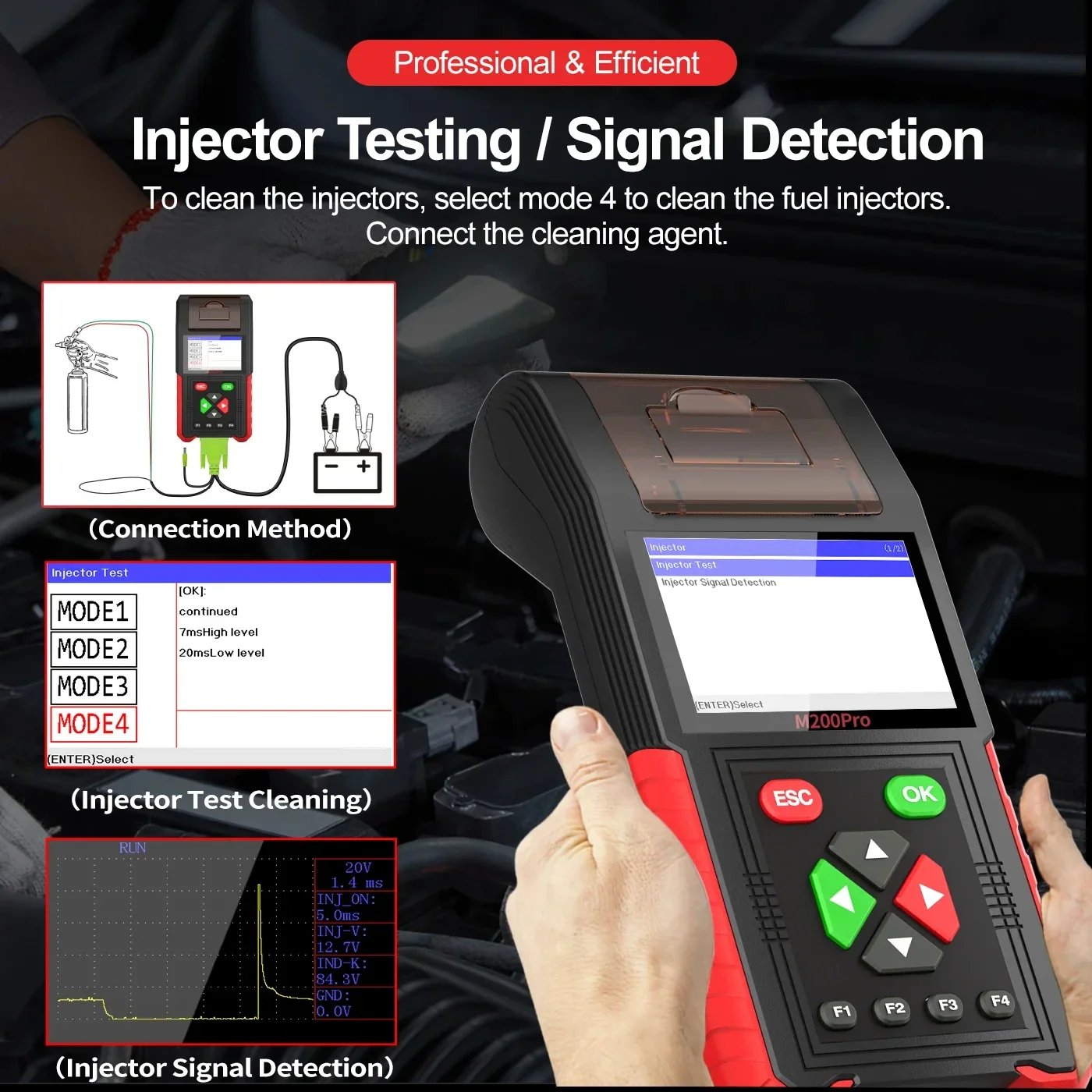JDiag M200 Pro Full Version Support ECU Remapping & Programming Automotive Testing Battery Tester Motorcycle Diagnostic Tool