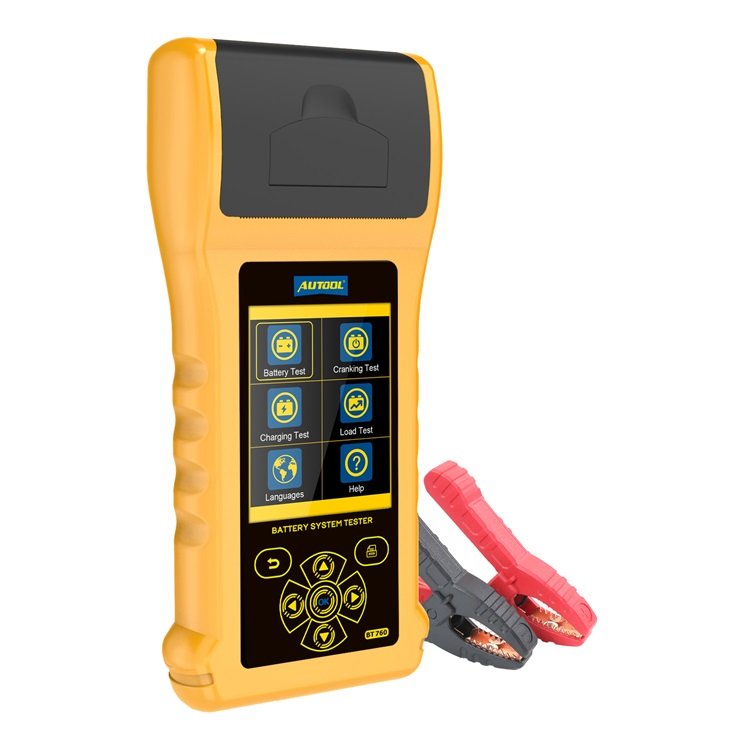 AUTOOL BT760 Color Screen Car Battery Tester with Printer 6- 32V Load Battery Analyzer Tester
