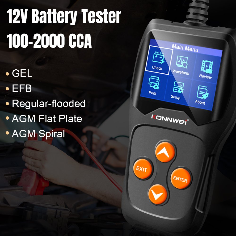 Universal Auto Battery Tester KONNWEI KW600 12V Car Battery CCA Tester Auto Starting Battery Special Inspecting Tools
