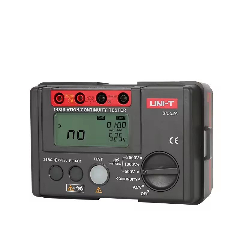 UNI-T UT501A/UT502A Insulation Resistance Tester 1000V 2500V Megohmmeter Ohm Tester Voltmeter Digital Ohmmeter