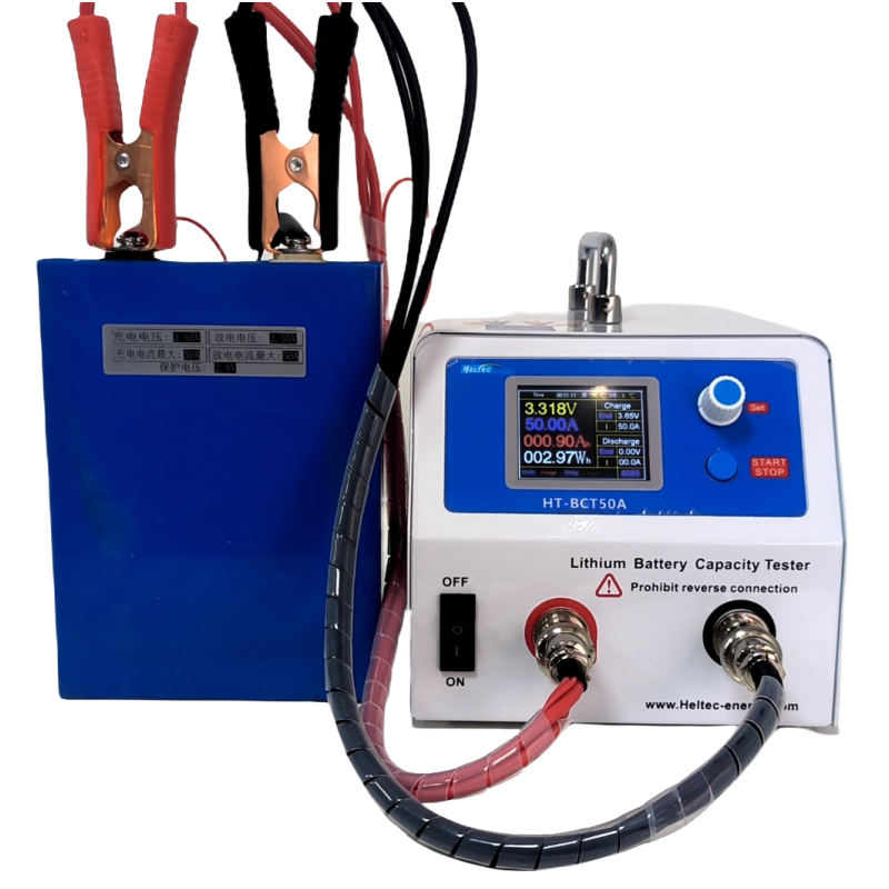 Lithium battery capacity tester Charge Discharge 50A Li-ion LiFePo4 Single channel Battery Capacity Tester with Battery clamp