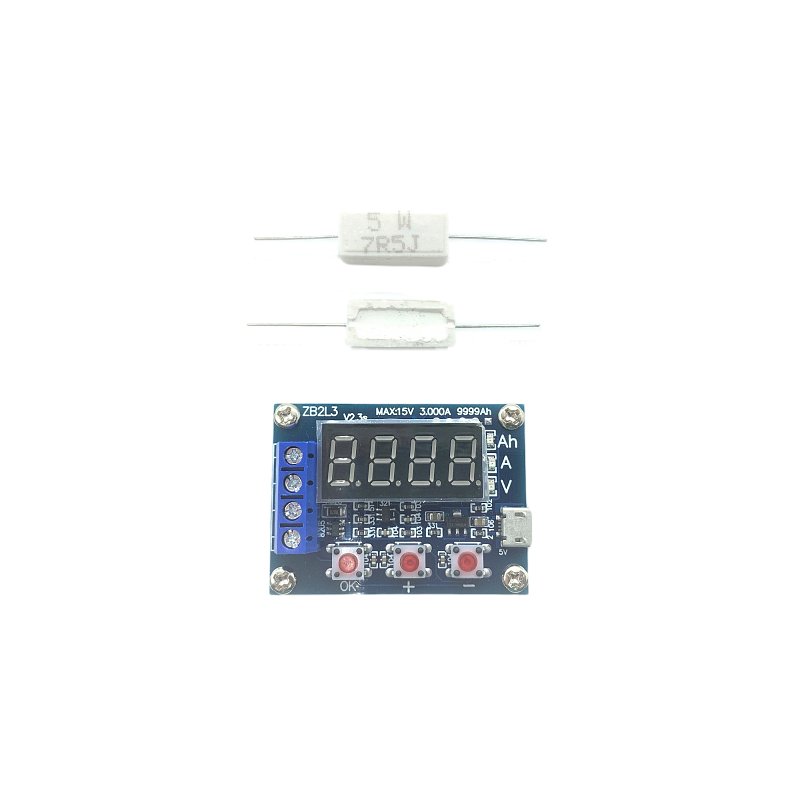 ZB2L3 18650 Li-ion Lithium Lead-Acid Battery Capacity Meter Discharge Tester Analyzer 1.2v 12v Digital Battery Capacity Tester