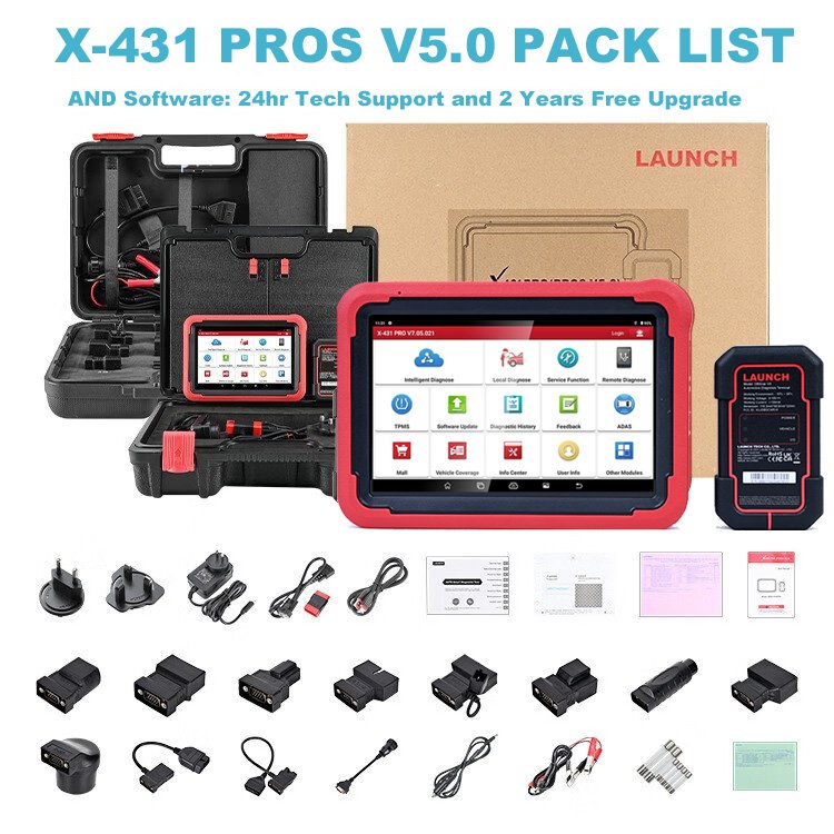 Hot Sale Launch X431 Pros V5.0 Automotive OBD2 Scanner Tool for All Cars Battery Tester and Diagnostic Analyzer