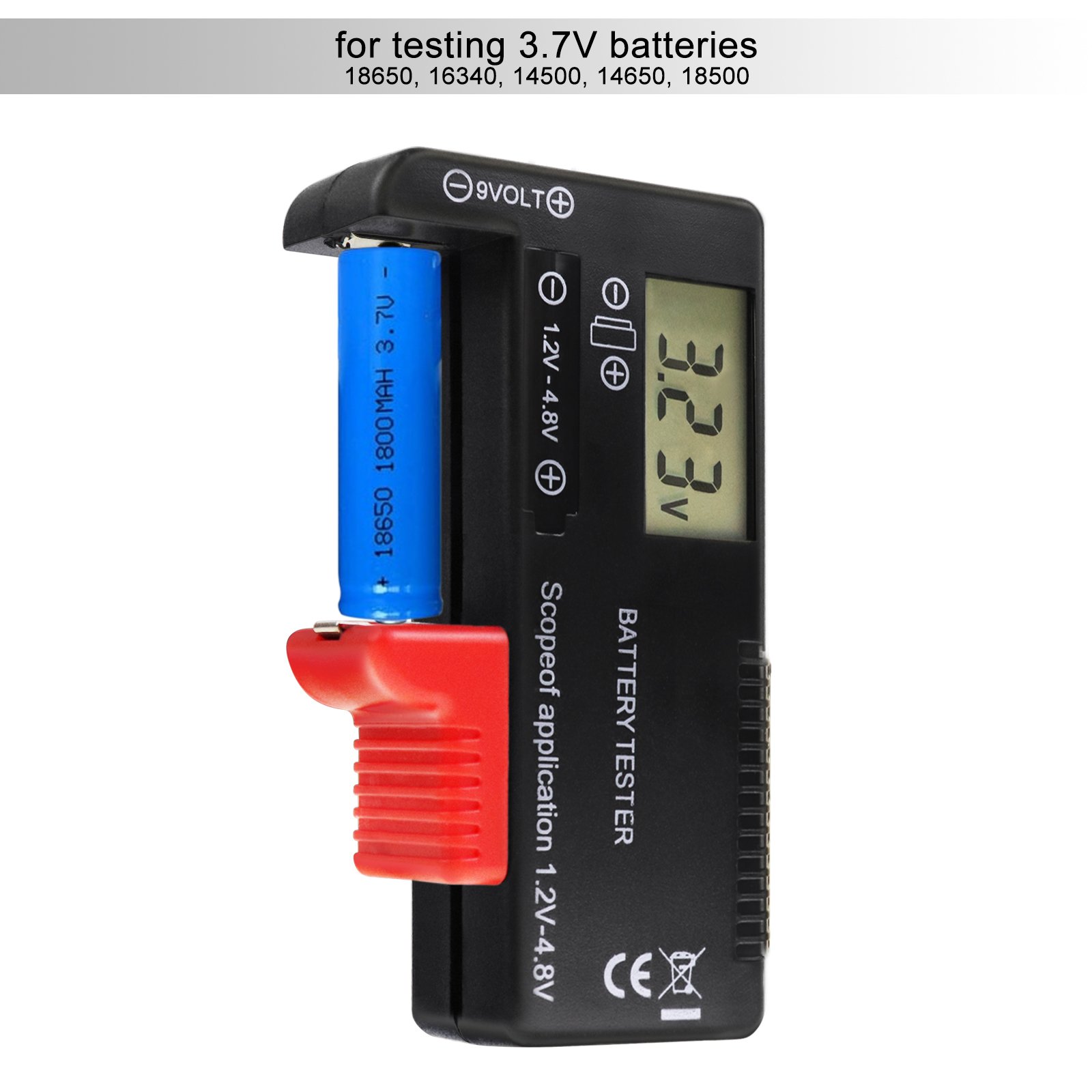 Digital Battery Capacity Tester Volt Checker Load Analyzer Display Check AAA AA C D 9V 3.7V 1.5V Button Cell Household