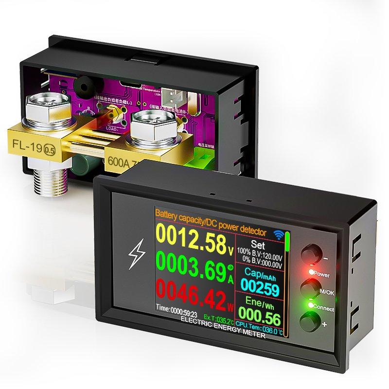 DT20W DC 0-420V Tuya WiFi Smart Lithium Battery Capacity Detection Tester DC digital Display Current Voltage Coulomb Power Meter