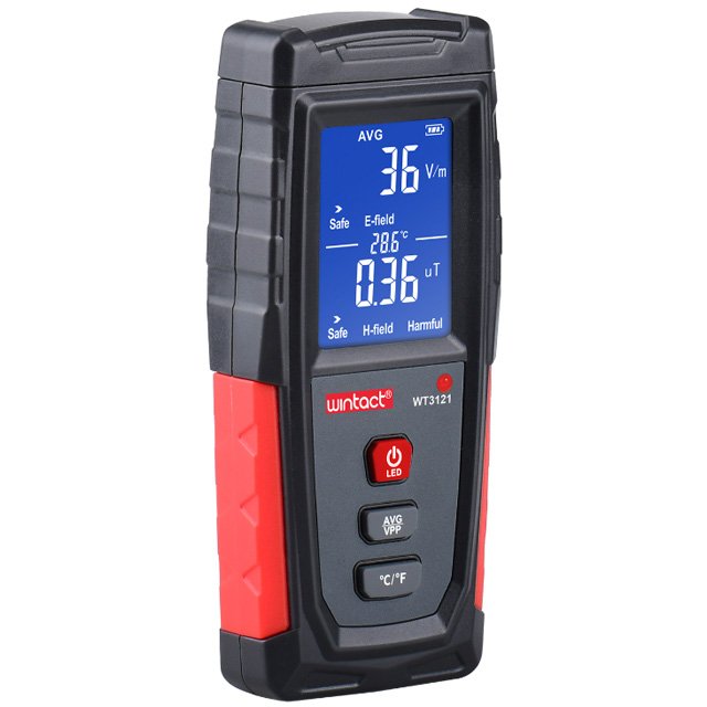 Wintact WT3121 Handheld EMF Meter LCD Digital Electromagnetic Radiation Tester Dosimeter Detector