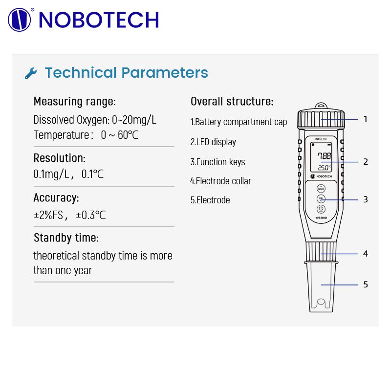 NOBO Pen type dissolved oxygen tester NPT-DO601 dissolved oxygen tester do meter for aquarium cheap dissolved oxygen meter