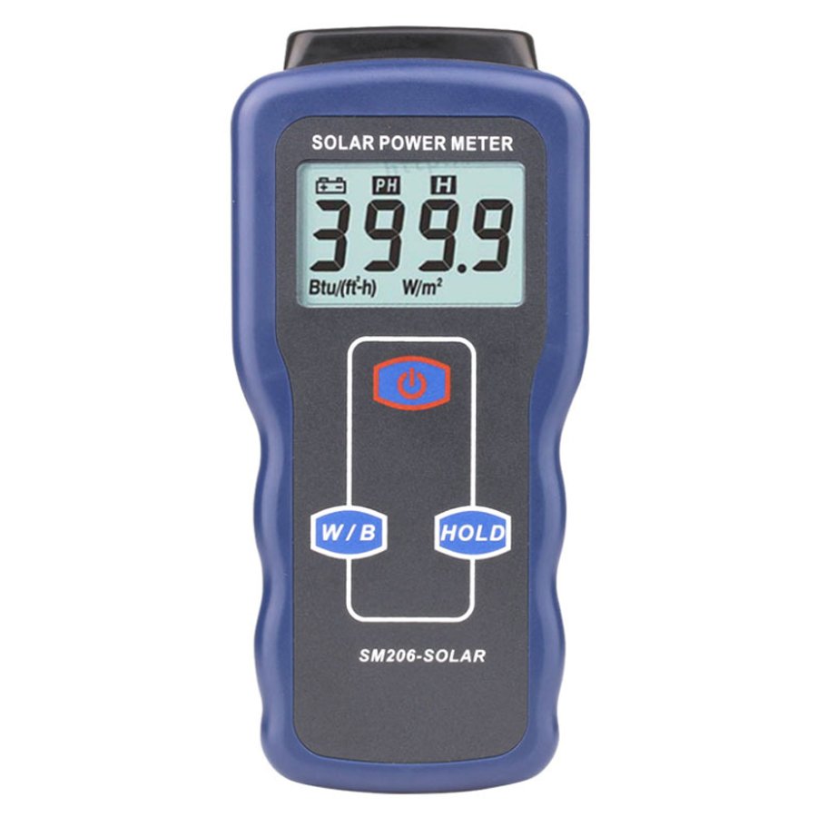 RZ/Ruizhi SM206 Digital Solar Power Irradiance Meter Sun Light Radiation Tester Measuring Energy Insolation Testing Instrument