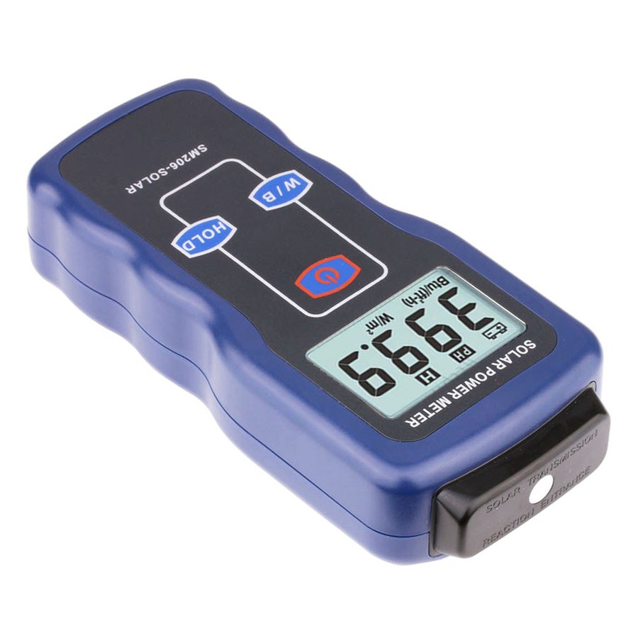 RZ/Ruizhi SM206 Digital Solar Power Irradiance Meter Sun Light Radiation Tester Measuring Energy Insolation Testing Instrument