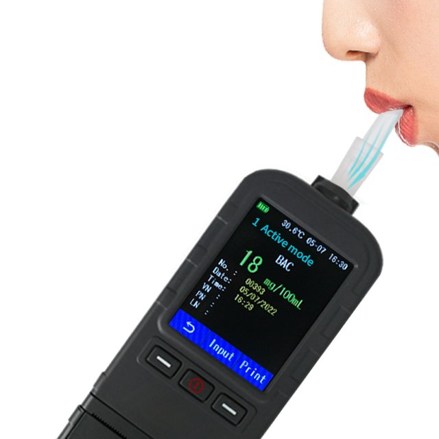 Factory Wholesale Price Built Printer Alcohol Tester Breathalyzer AlcoEasy A50 with Large Capacity Battery