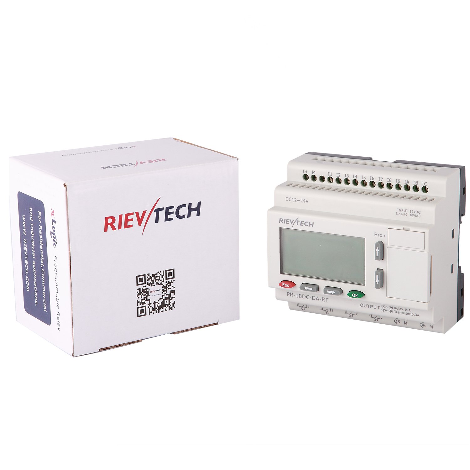 PR-18DC-DA-RT Programmable logic controller PLC programmable relay RIVETECH automation direct laundry machine plc power supply