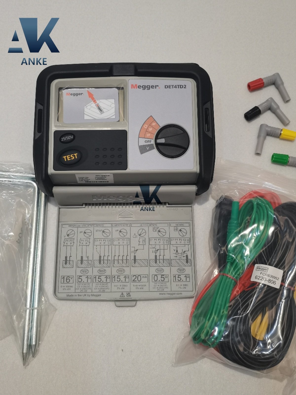 Megger DET4TD2 4-TERMINAL GROUND RESISTANCE AND SOIL RESISTIVITY TESTERS