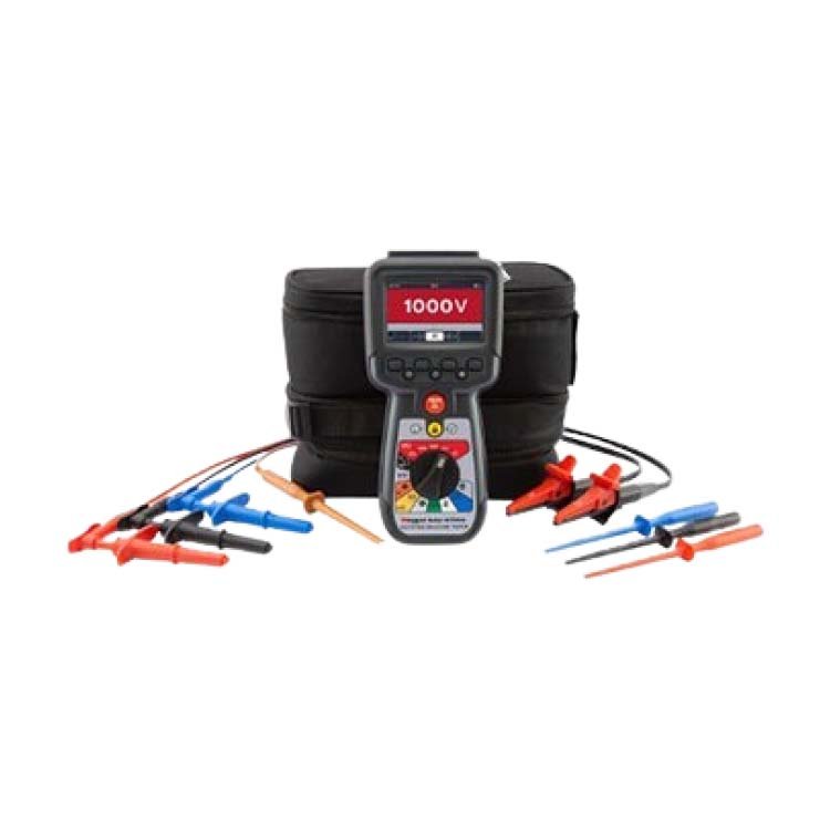 Megger MTR105 Hand Held Motor Tester Battery Power Memory Storage USB Download with Standard Lead Set and Kelvin Test Lead Set