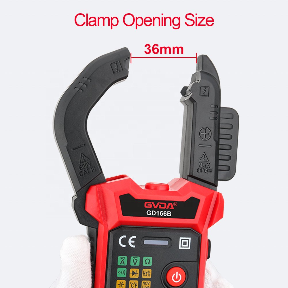 GVDA Digital Clamp Meter AC/DC True MS Multimeter Anto-Ranging Tester Current Clamp Digital Ammeter Clamp Meter