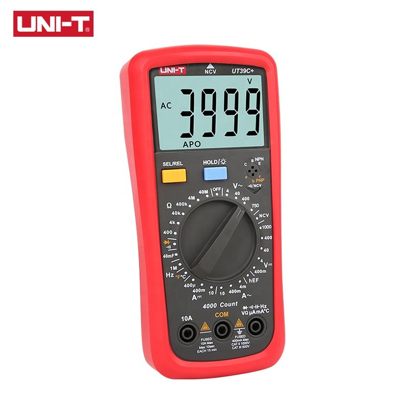 UNI-T UT39A+ UT39C+ Digital Multimeter Auto Range Tester Upgraded from UT39A/UT39C AC DC V/A Ohm /Temp /Frequency/HFE/NCV test
