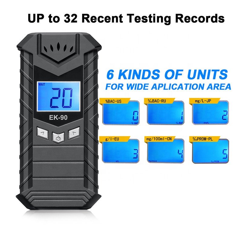 EK90 Portable Digital Alcohol Checker Alcohol Detector Breathalyzer Alcohol Tester for Driver