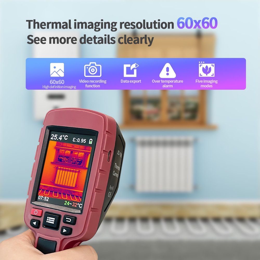 Long standby time JD-109 thermal image camera for HVAC pipeline inspection Thermography