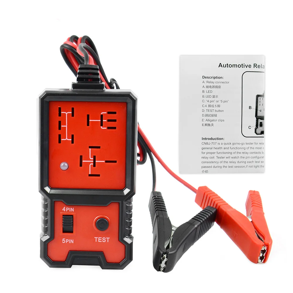 Automotive Electronic Relay Tester Car Battery Checker LED Indicator Light Universal 12V Car Relay Tester