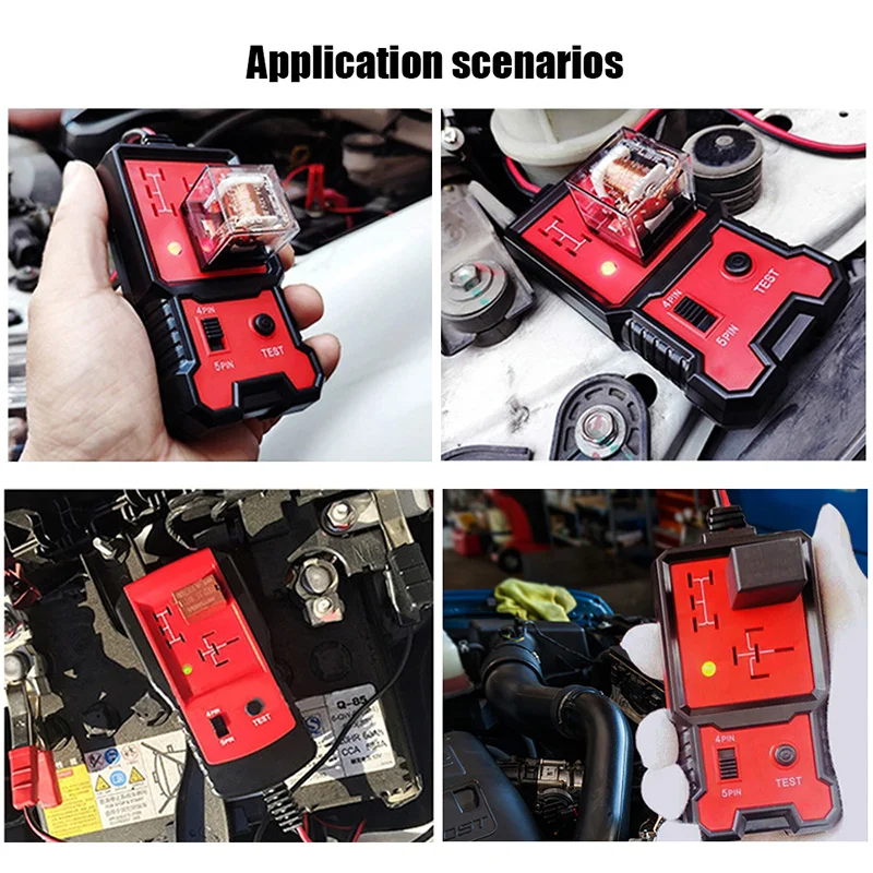 Automotive Electronic Relay Tester Car Battery Checker LED Indicator Light Universal 12V Car Relay Tester