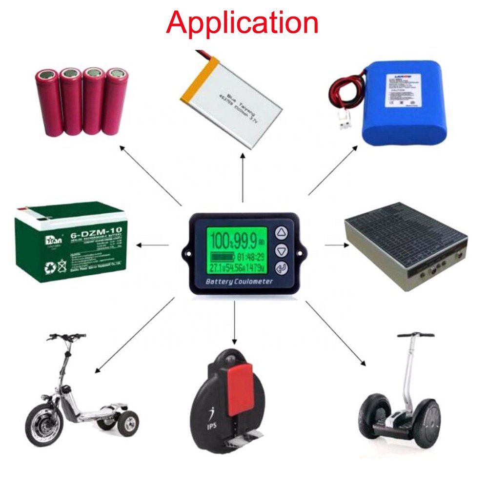 TK15 DC 8V-80V 350A Battery Coulometer Professional Precision Vehicle Battery Tester Electric Quantity Display Monitor