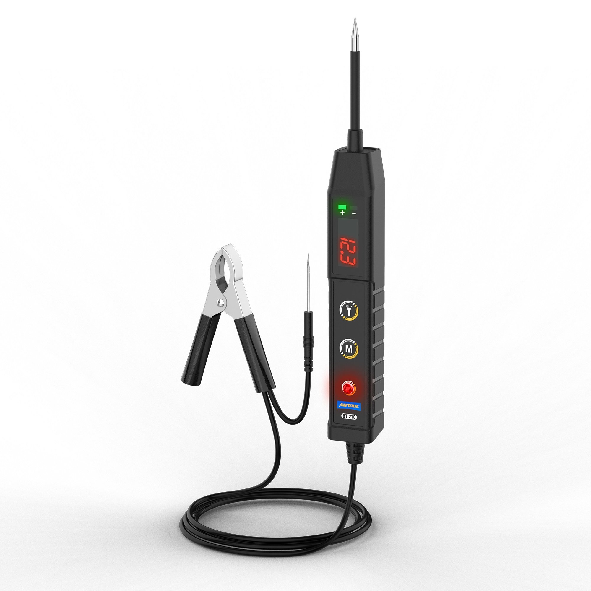 AUTOOL BT210 New Car Circuit Tester Power Probe Diagnostic Tool 9-30V Electric Voltage Integrated Scanner Battery Tester 3 Years