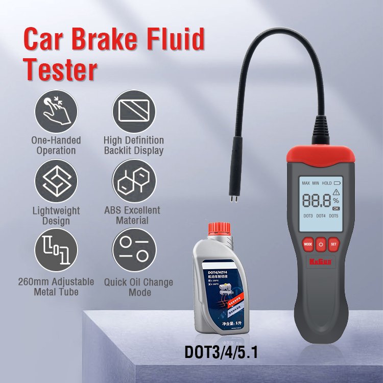 obd2 scanner Car Brake Oil Water Content Quick Detection with High-Sensitive Sensor Brake Fluid Tester Automotive DOT3DOT4DOT5.1