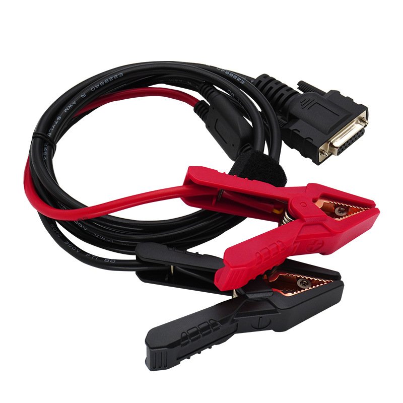 12V-24V VGA D-Sub 15pin DB15 To Alligator Crocodile Clips Line Wire Harness Cable For Automotive Motorcycle Battery Diagnostics