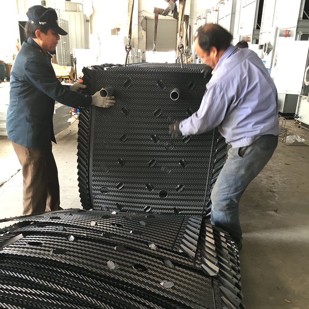 PVC Cross Flow Cooling Tower Infill Customized Provided Square Industrial Cooling System Cooling Tower Filling Package