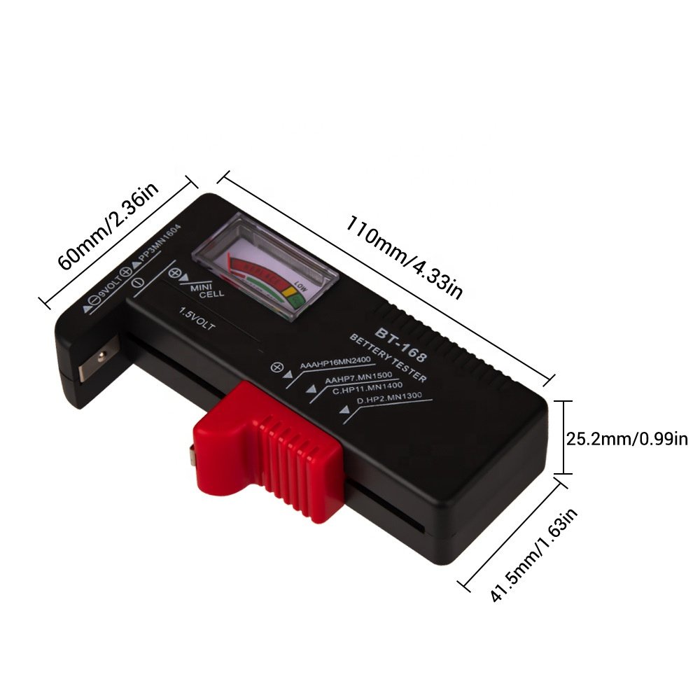 BT168 Pointer Universal Digital Battery Capacity Tester Checker Diagnostic For 9V 1.5V AA AAA Batteries