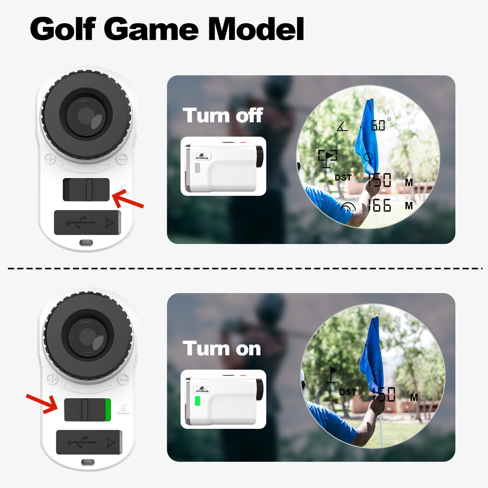 MUFASHA 1000m Golf Rangefinder Long Distance Meter Handheld Speed Tester Range Finder Outdoor Digital Hunting Mini Telescope LA7