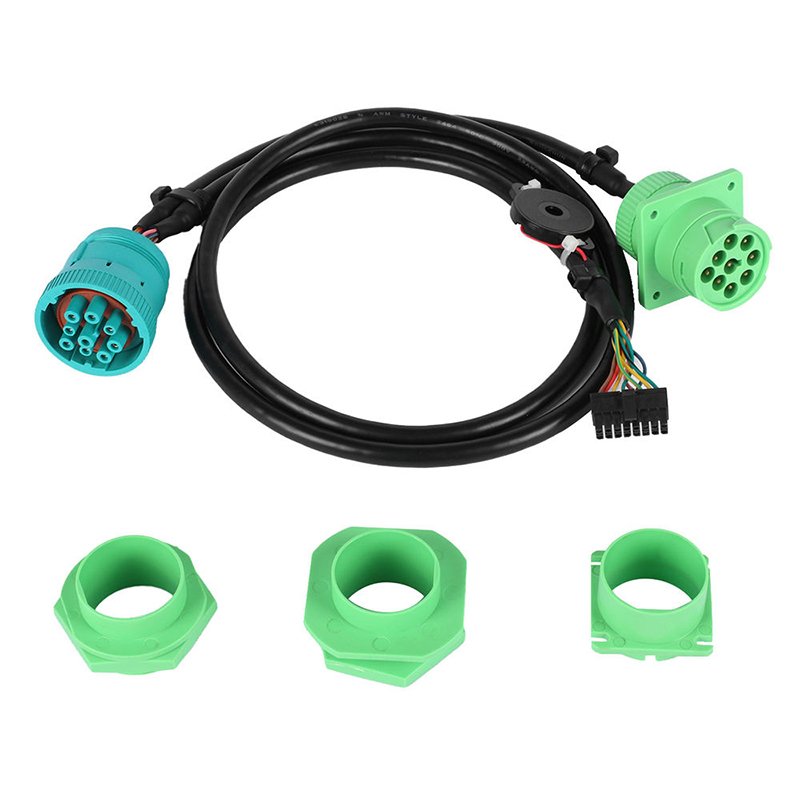 car obd Universal J1939 9Pin ELD Y cable to Micro-fit 16Pin Power Connector with Brackets and Buzzer