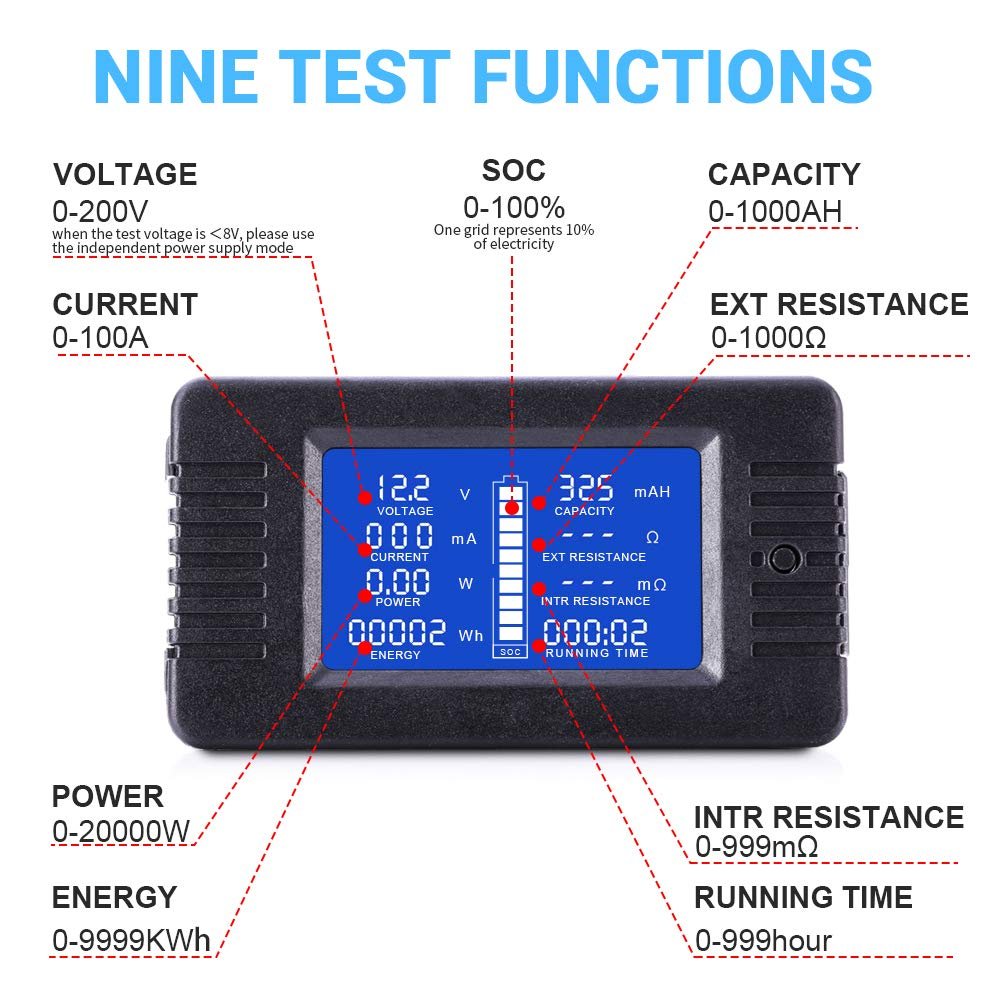 MITE MT015 0-200V 50A Battery Load Discharge Capacity Tester Impedance Battery Tester
