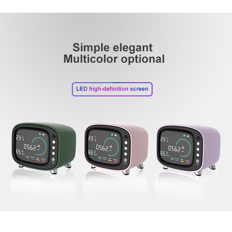 Portable Smart Home CO2 Gas Concentration Tester CO2 Detector Temperature and Humidity Meter 3 In 1 Tuya APP CO2 Monitor