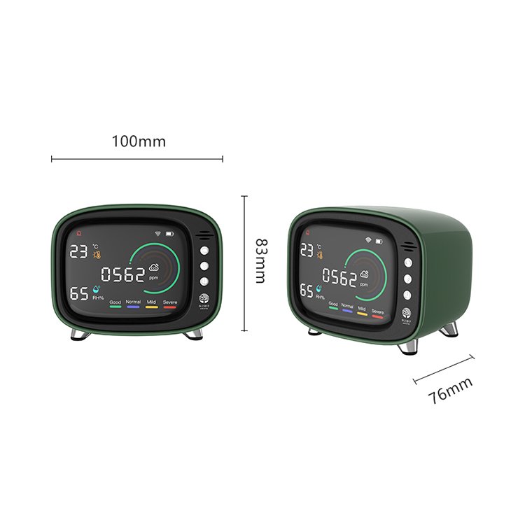 Portable Smart Home CO2 Gas Concentration Tester CO2 Detector Temperature and Humidity Meter 3 In 1 Tuya APP CO2 Monitor