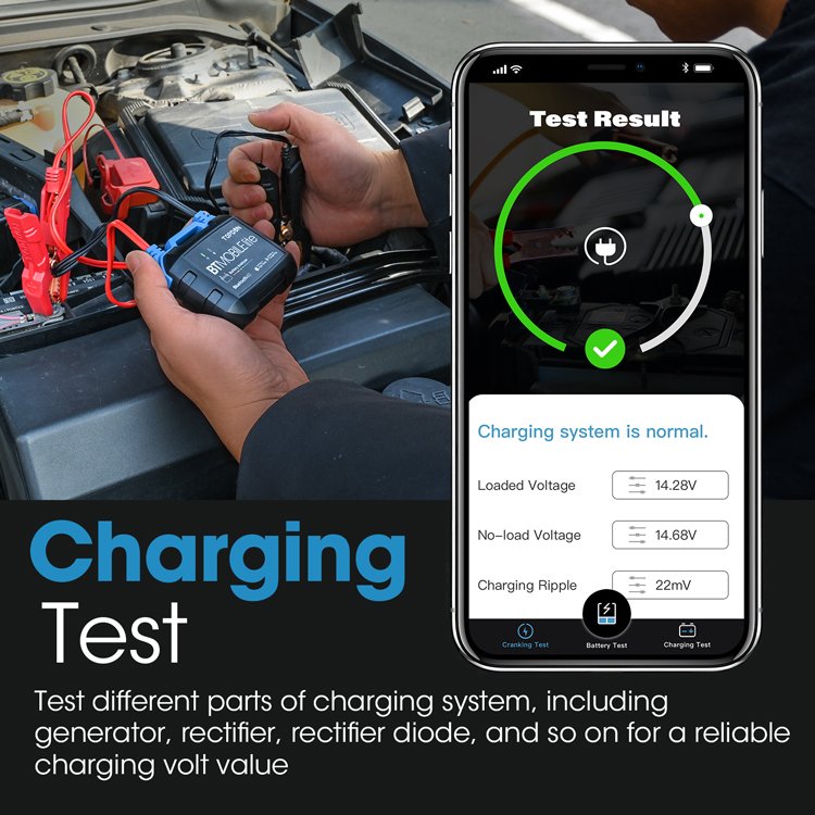 TOPDON BTMobile Lite Car Battery Tester Support 12V Car Battery Load Tester Battery 6/12 Volts
