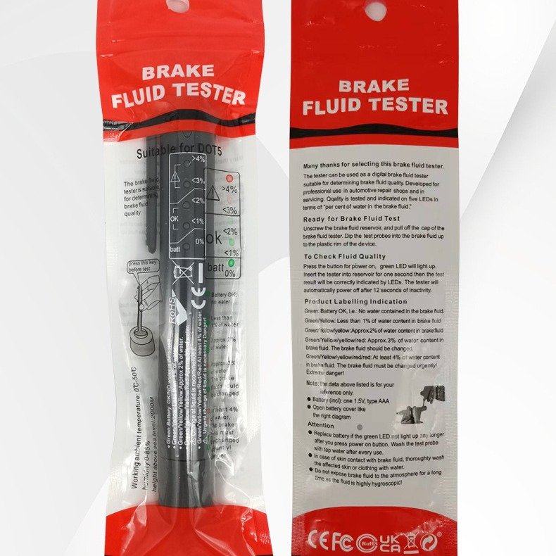 Car OBD2 Brake Fluid Detection Pen DOT3/4/5.1 Pen Test Battery Tester with Fuel Injector Cleaner Combination