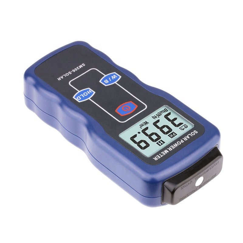 Solar Radiation light Tester Optical Solar Research Glass Light Intensity Data Peak Hold SM206 Solar Power Meter