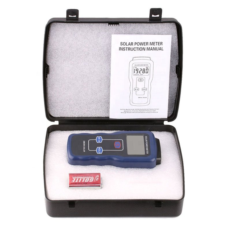 Solar Radiation light Tester Optical Solar Research Glass Light Intensity Data Peak Hold SM206 Solar Power Meter