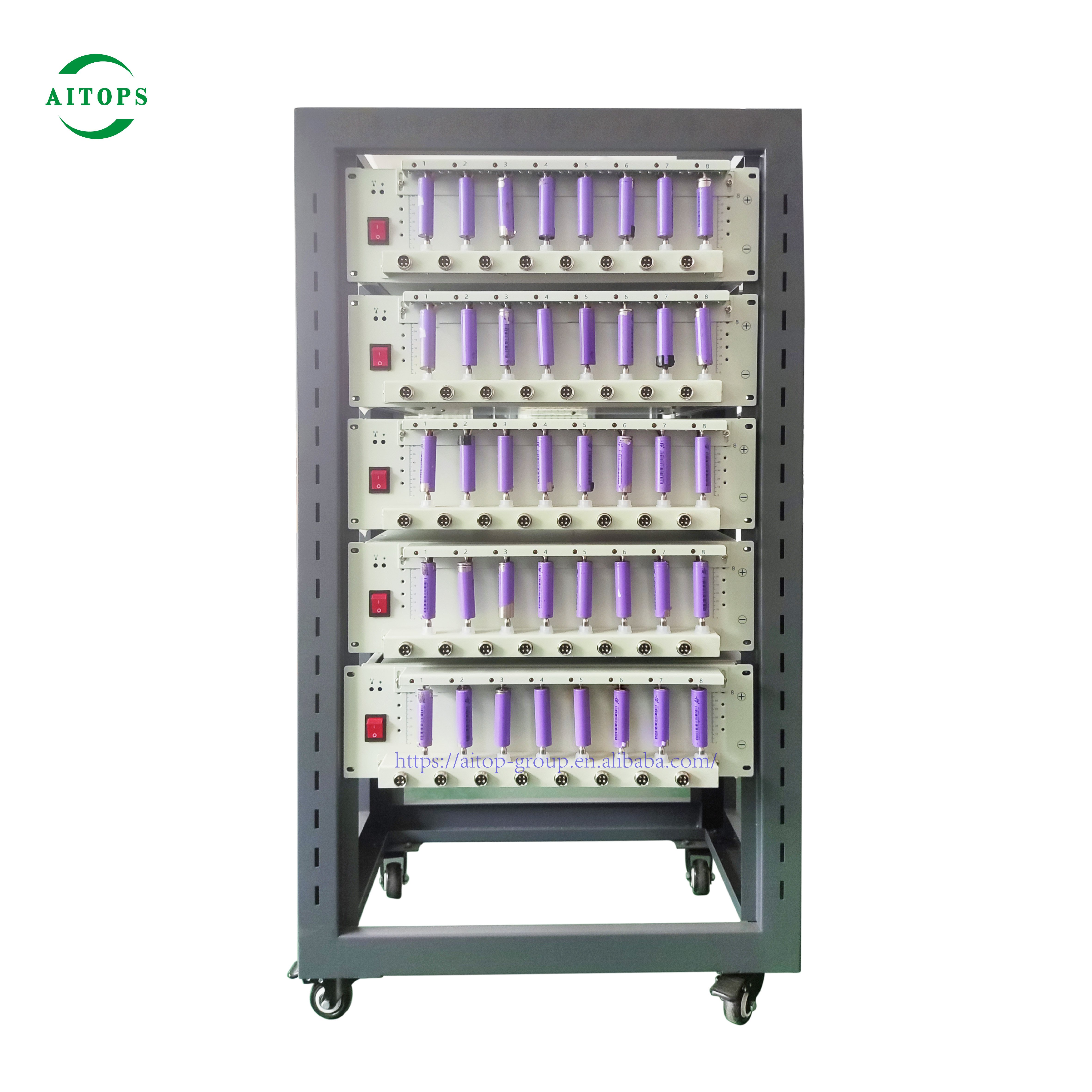 AITOP 5V3A Lithium battery tester 5V1A 3A 5A 6A 8 Channel 18650 Cylindrical Cell & Pouch Cell &Coin Cell Battery Capacity Tester