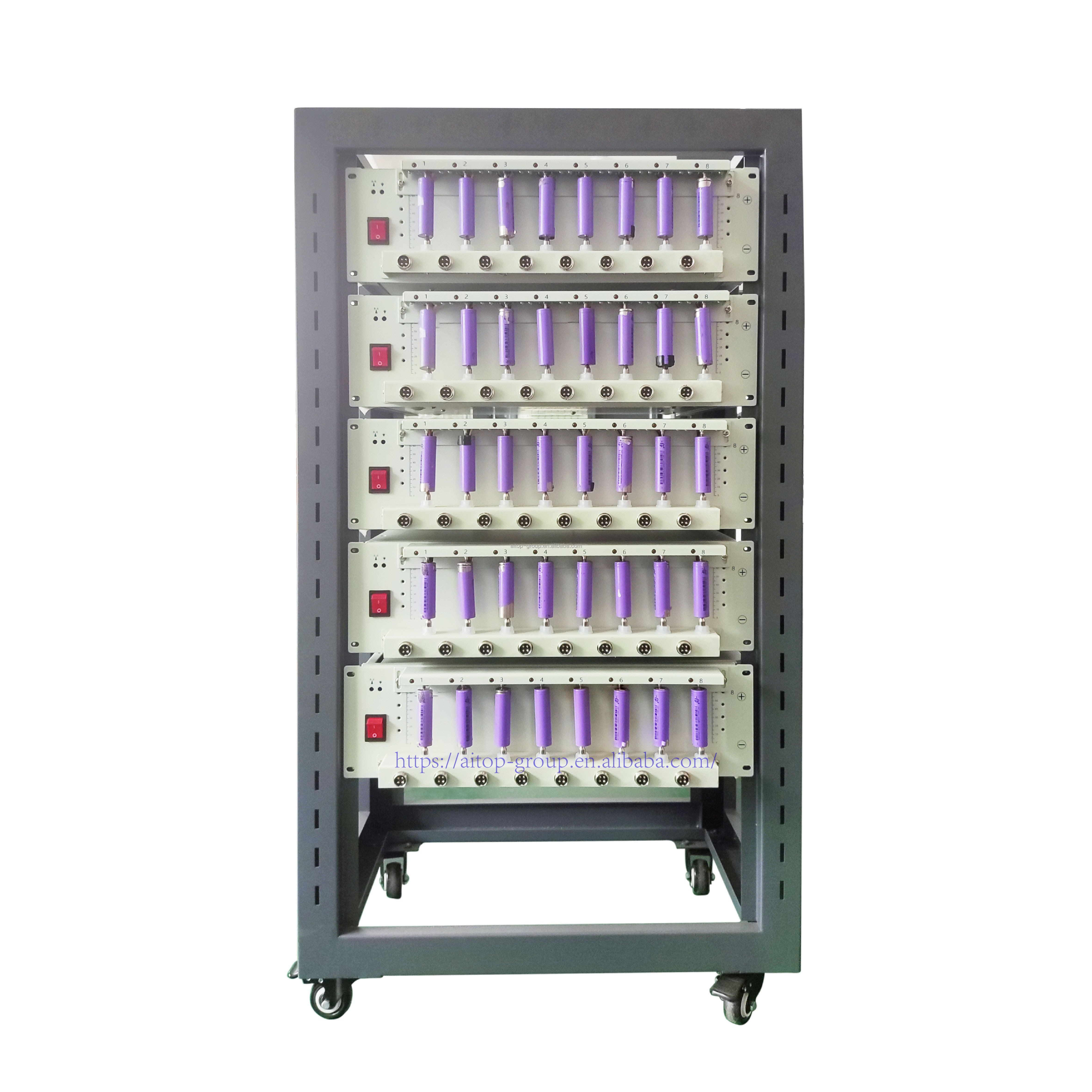 AITOP 5V3A Lithium battery tester 5V1A 3A 5A 6A 8 Channel 18650 Cylindrical Cell & Pouch Cell &Coin Cell Battery Capacity Tester