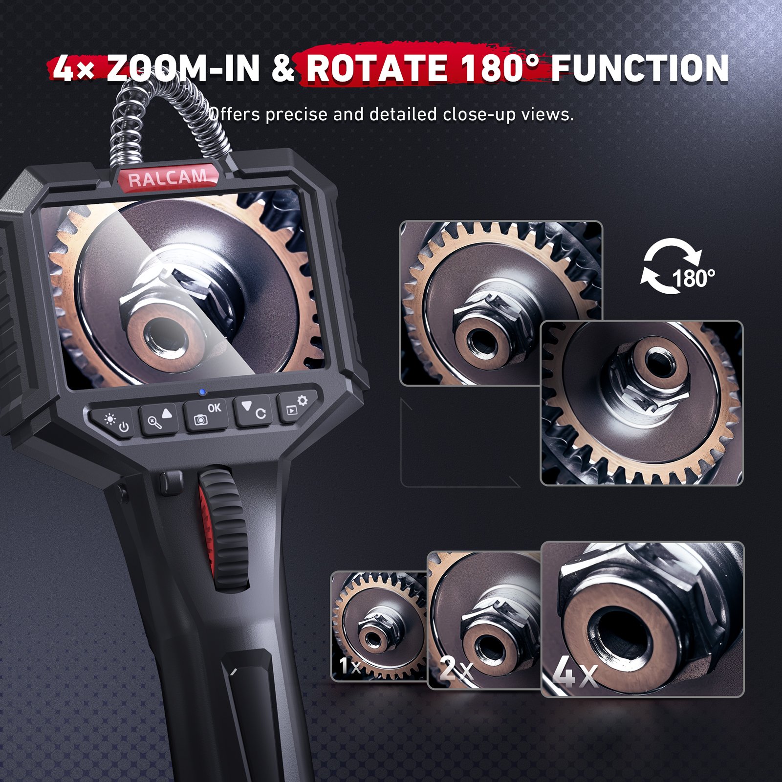 Industrial inspection Camera Borescope Camera Endoscope Auto Diagnostic Articulating 180 degree Tool ForCars