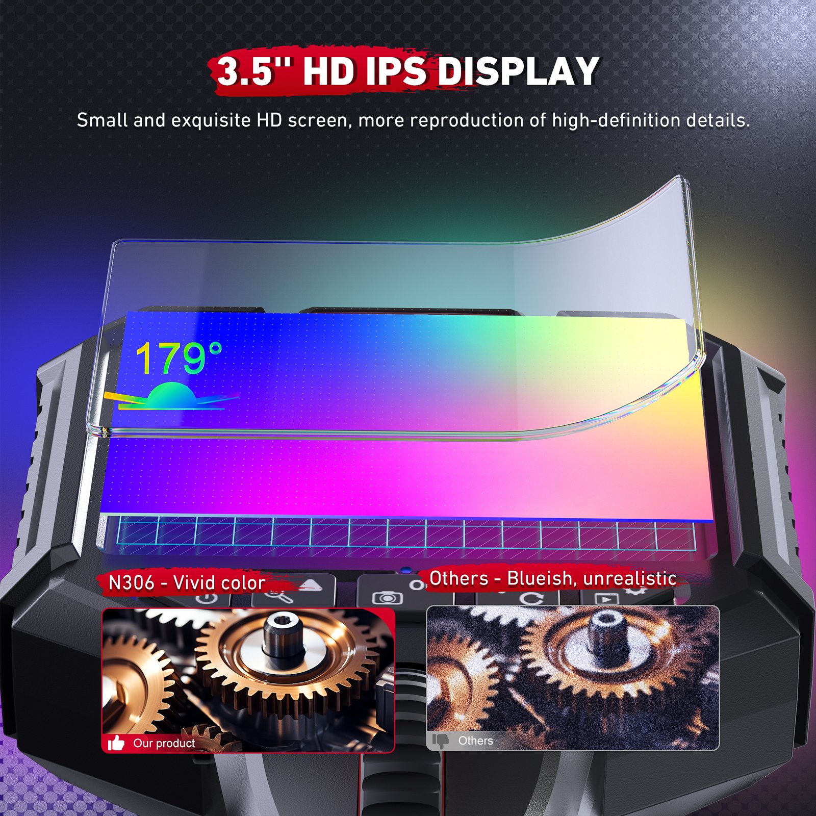 Industrial inspection Camera Borescope Camera Endoscope Auto Diagnostic Articulating 180 degree Tool ForCars