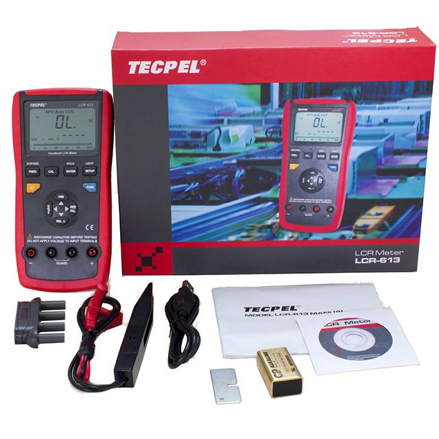 TECPEL LCR-613 100KHz Digital handheld LCR Meter RLC Tester meter